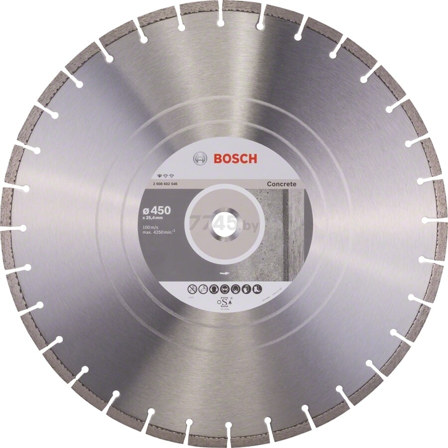 Круг алмазный 450х25,4 мм BOSCH Standard for Concrete (2608602546)